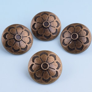 5pcs 20mm Metal Buttons Antique Brass Shank Buttons Vintage Clothing button Celtic Buttons Coat Button Sewing Fastener