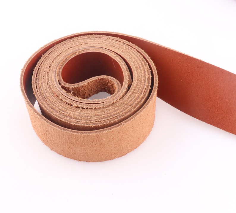 Genuine Leather Strips 125mmw Brown Leather Strap Etsy