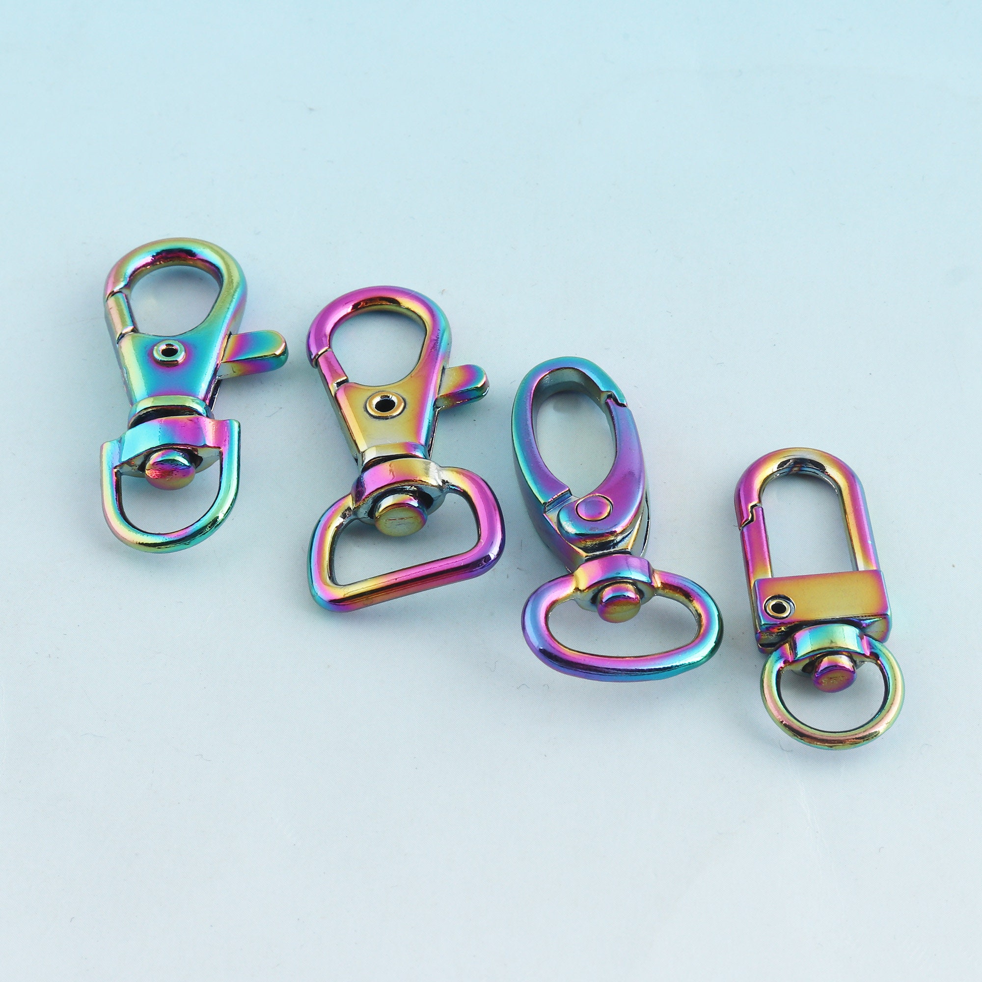 Rainbow Swivel Clasp Colorful Metal Snap Hook Swivel Lobster Clips Lanyard  Claspbag Accessories -  Canada