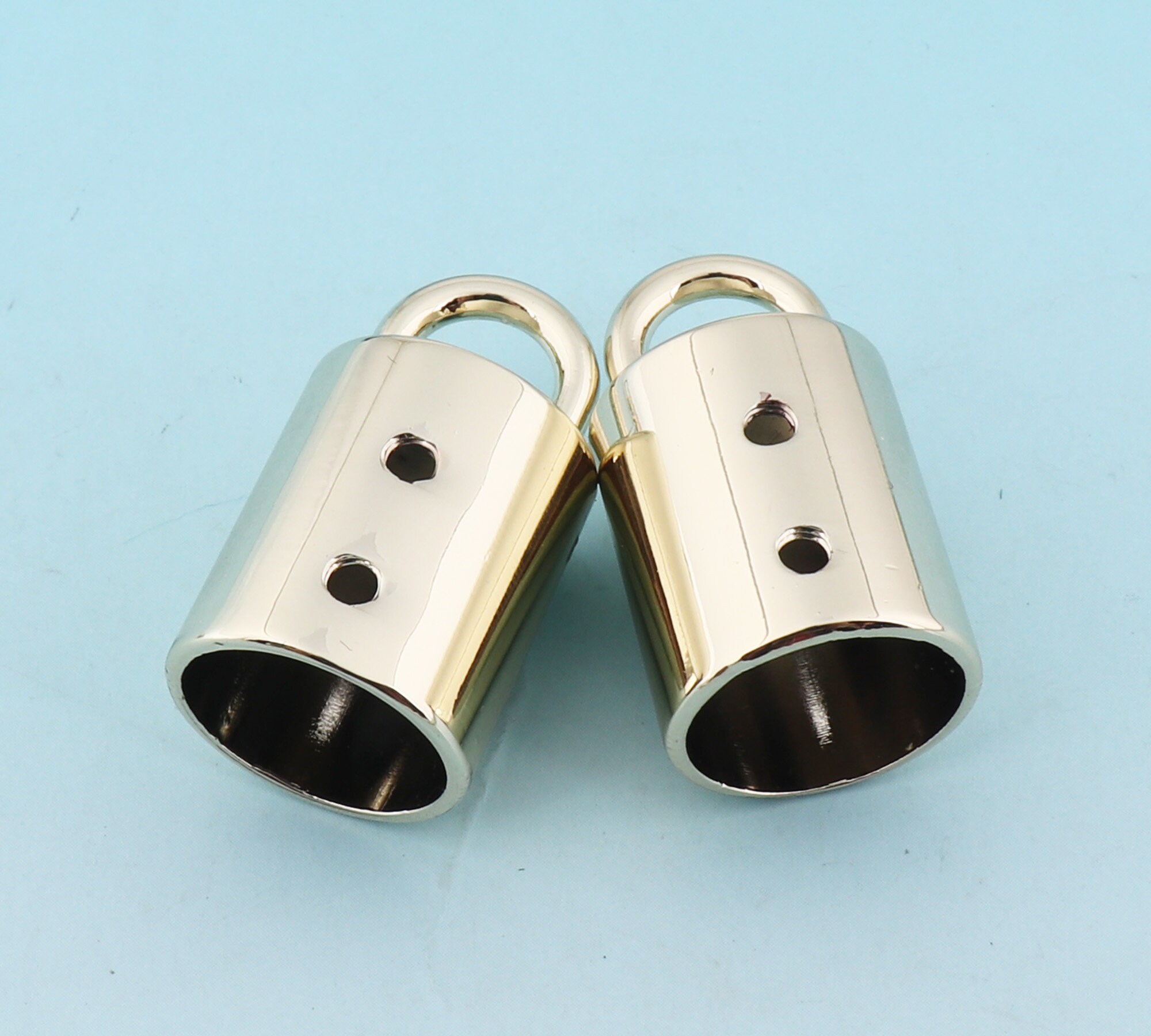 30 Tappi Terminali Per Cordino In Metallo Dorato - Per Braccialetti, Collane, Fai Da Te - Foto 13