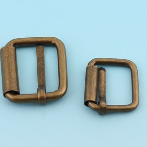 6pcs Wide 20mm/25mm Antique Bronze  Belt Buckle Adjuster Buckle  Strap Buckle Adjuster Slider Bag Making Accessories Leatherware Craft