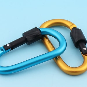 Carabiner  Key Ring Carabiner 3&quot;(78mm) Personalized Keychain Engraved Keychain Strong Keychain Aluminum Carabiner 2 pieces