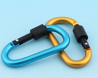 Carabiner  Key Ring Carabiner 3"(78mm) Personalized Keychain Engraved Keychain Strong Keychain Aluminum Carabiner 2 pieces
