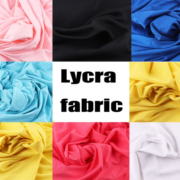 Coton Lycra tissu couture spandex tissu Lycra tricot Stretch Fabric Light Weight Apparel Craft Tissu bricolage tissu pour maillots de bain