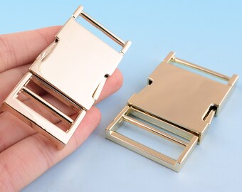 Light Gold Release Buckle 30mm ZINC ALLOY Adjuster Buckle Strap Buckle Bag Hardware Adjuster Slider Buckle