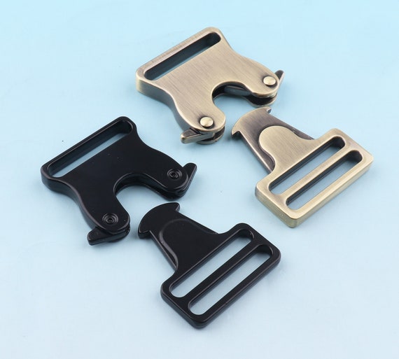 Side Release Buckle with Adjuster - Black Plastic 1 (25mm) - 1 per Pack