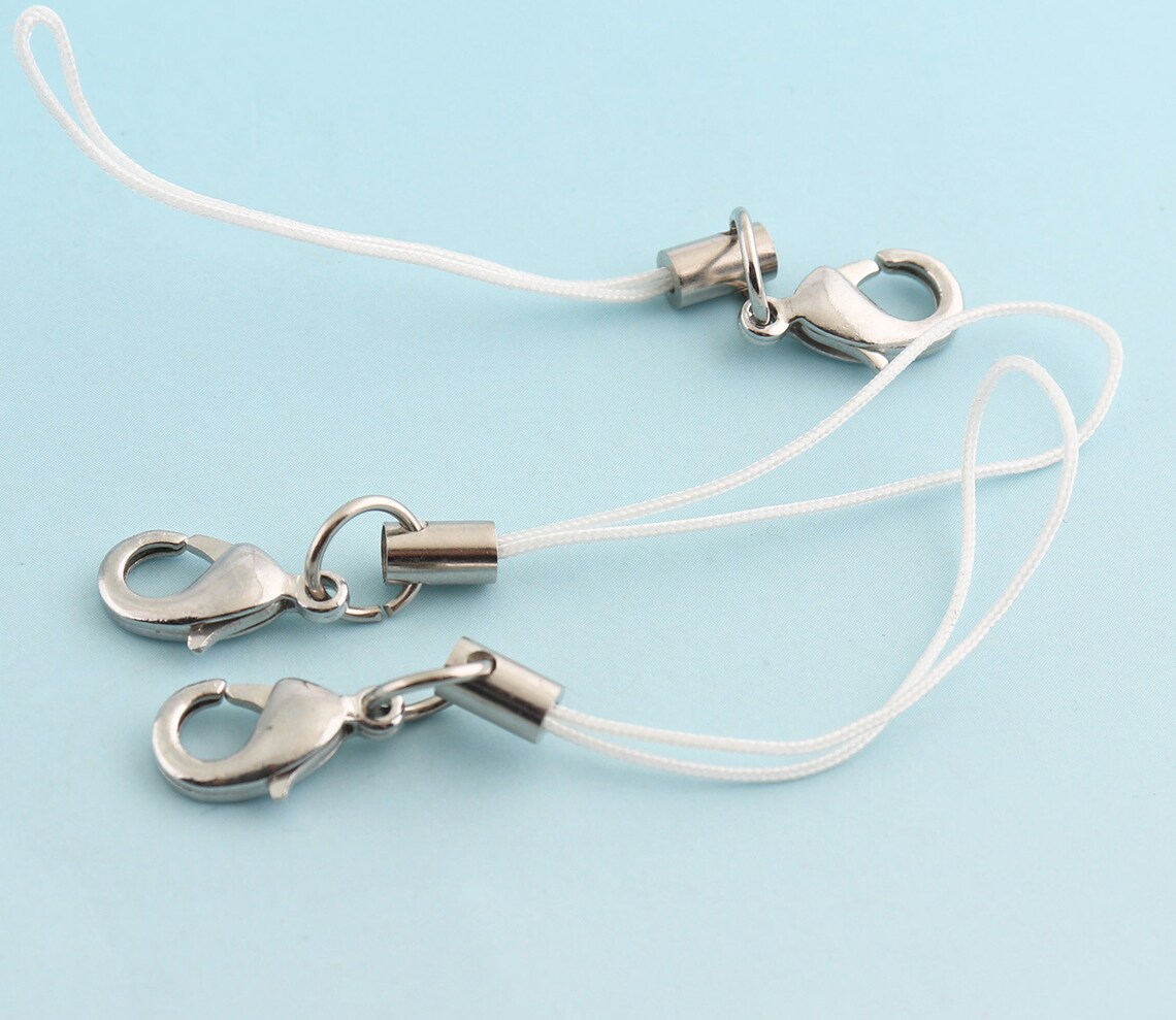 White Cell Phone Strap 50pcs 75mm Long Cell Phone Accessory Etsy