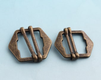 20mm/30mm Slider Buckle Bronze Belt Buckle Metal Adjuster Buckle Tri Bar Buckles Strap Buckles