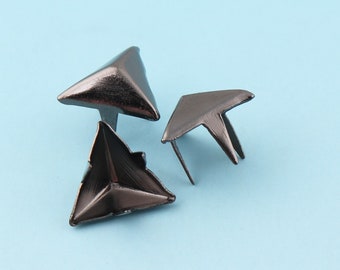 Triangle Nailheads 100pcs 10mm Nailheads Studs Purse Feets Metal Decorative Upholstery Tacks Nails Nailheads Studs