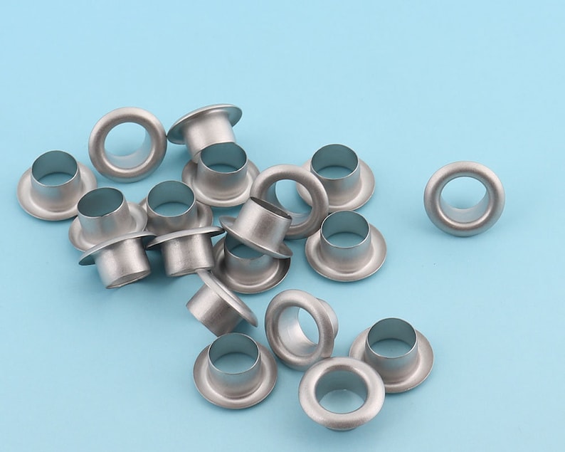 Surface Eyelets Matte Silver Eyelets 100pcs 10mm Round Grommet Eyelets With Washer ...