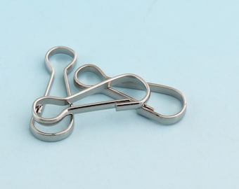 Lanyard Hook Clips 30pcs 1"(25mm) Lanyard hook Silver Tone Clasp for ID card Key Chain Hook Lanyard Clasp Clips for mask Lanyard