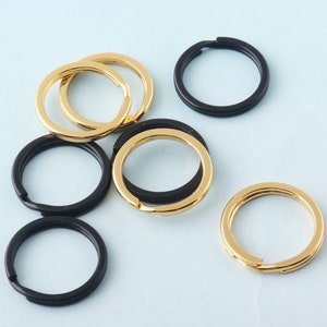 100pcs 12/16mm Mini Key Ring Gold O Ring Jump Ring Key Fob Ring Metal Split  Ring for Key Chain Wholesale Key Ring Findings 