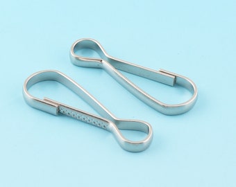 Lanyard Hook Clips 30pcs 1 3/8"(35mm) Lanyard hook Silver Tone Clasp for ID card Key Chain Hook Zipper pulls Lanyard Clasp