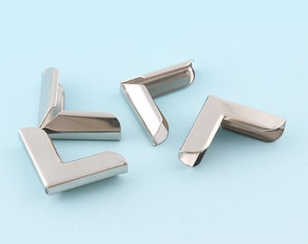 Silver Corners 20pcs -25mm Decorative Book Corner Protector Metal Corner Protector Tips Decorative Corner Bracket Handbag Craft Hardware