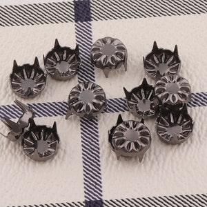 Nailheads Studs 9mm*100pcs Gunmetal Nailhead Decorative Upholstery Tacks Nails Flat Nailheads Studs Purse Accessories