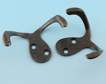 Antique Bronze Wall Hook Strong Wall Mount Coat Hat Hook Vintage Head Forestry Solid Brass hook furniture hardware