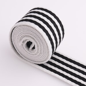 Baumwolle Webbing 38 mm gestreifte Riemen Gurt Leine Webbing Strap Ring Band Stoff für Totes, Rucksäcke, Tasche