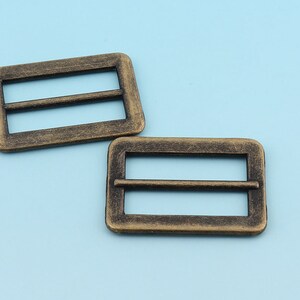 Adjuster Buckle 8pcs 25mm Bronze Release Belt Buckle Tri Bar Buckles Strap Buckle Adjuster Slider Fastener Bag Handware