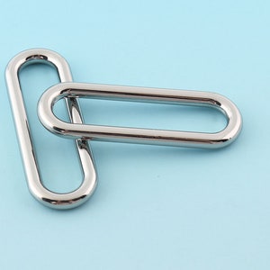 Silber Oval Ring Metall Oval Schnalle 2inch(50mm) Gürtel schnalle Schnalle Schnalle Webbing Oval Ring Tasche Verschluss Handtasche Zubehör