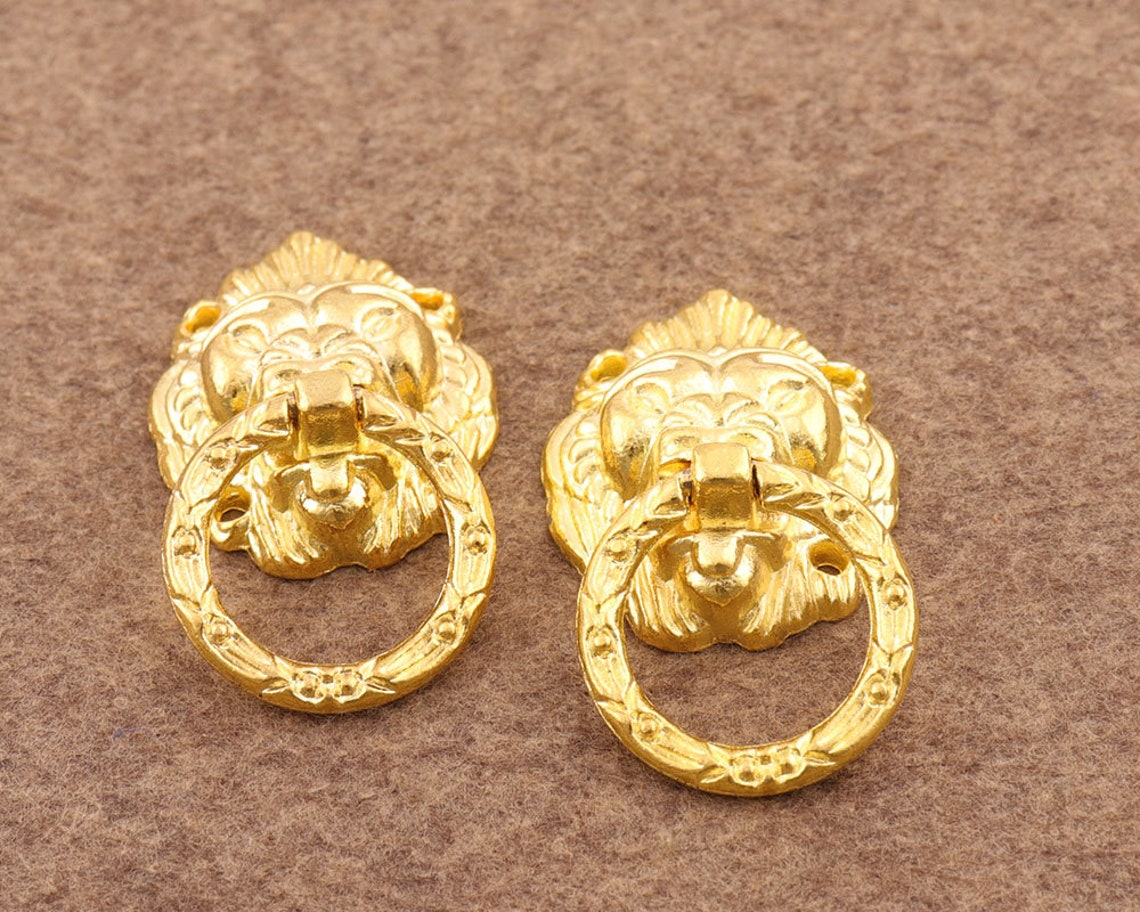 Antique Gold Ring Pull Dresser4pcs 35mmbox Pull Pull Etsy