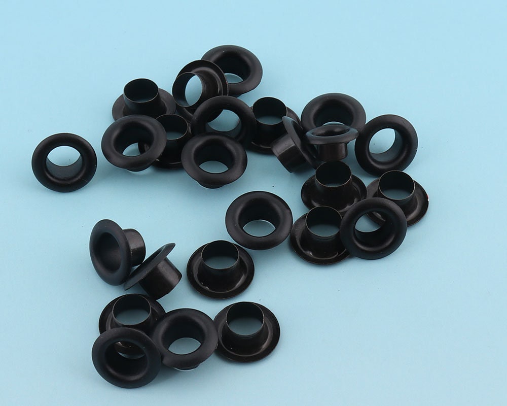 Black Eyelets 100pcs 9mm Round Grommet Eyelets Metal/COPPER Etsy