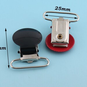 5-Pack Bronze Lead-Free Suspender Bib Clips - Pacifier Dummy Teething Ring Buckles - View #2
