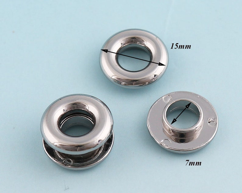 Silver Eyelets 15mm Two Head Rivets Round Grommet Eyelets for Etsy
