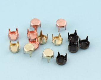 500sets oro 6MM cara de clavos Metal cabezas de uñas Studs decorative Upholstery Tacks Nails Flat Nailheads Studs