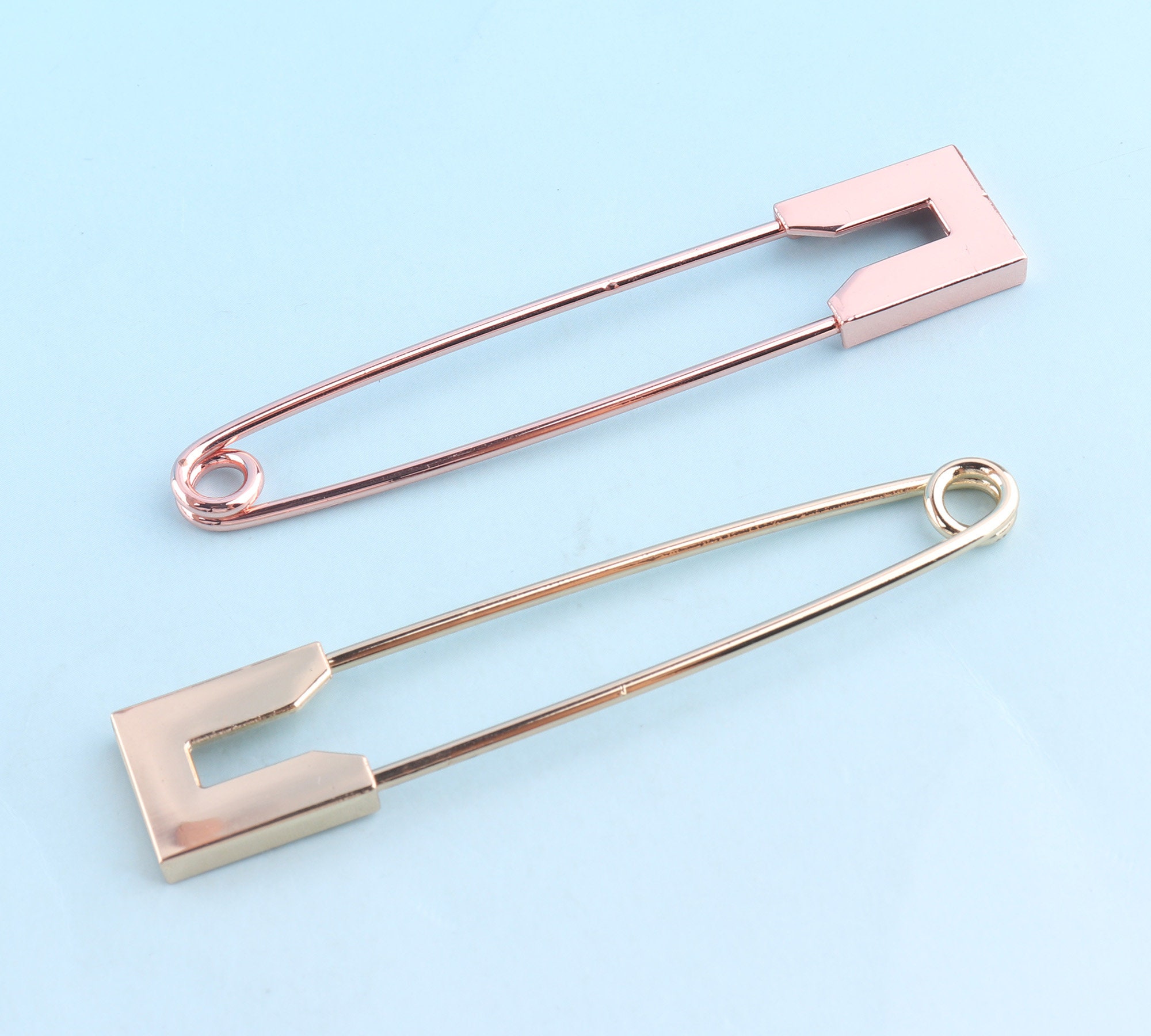 Rose Gold Safety Pins 10 Pcs 70mm/80mm Charming Shawl Pins - Etsy