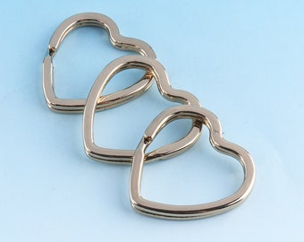 Key Ring 10pcs 31mm Light Gold Heartshaped Jump Ring Metal Split Ring for Key Chain Wholesale Key Ring Findings