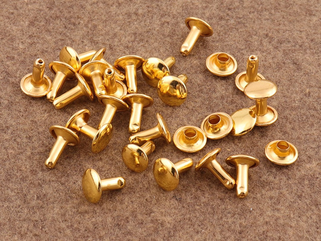 8*10mm Golden Rivets Metal Button Double Capped Rivets Double Head