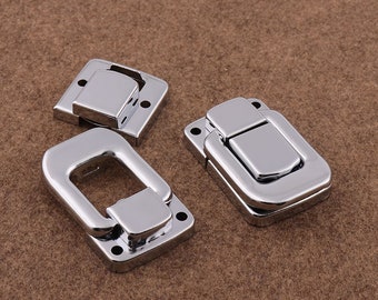 50-30mm Silver Purse serrure Métal Bag Lock Latch Lock Twist Twist Turn Lock Clutch Lock Leather Hardware Accessoires