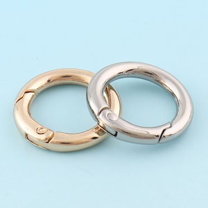 20mm Silver/ Golden Spring Buckle Spring Clasp Round  Fastener Snap Hook Metal Snap Clasp  Webbing Hook Bag Accessories-6pcs