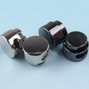 Gunmetal Toggle Cord 10pcs 9mm Stopper Metal Cord Lock Cord Toggle Lock Rope Lock Buckle Purse Closures or Embellishment
