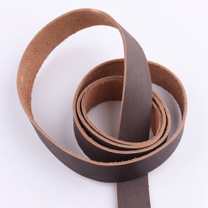 Dark Coffee Leather Strap 2&quot;(50mm) Leather Strips Genuine Leather Soft Leather Handles Bag Straps Belt Straps Natural Leather Supplies
