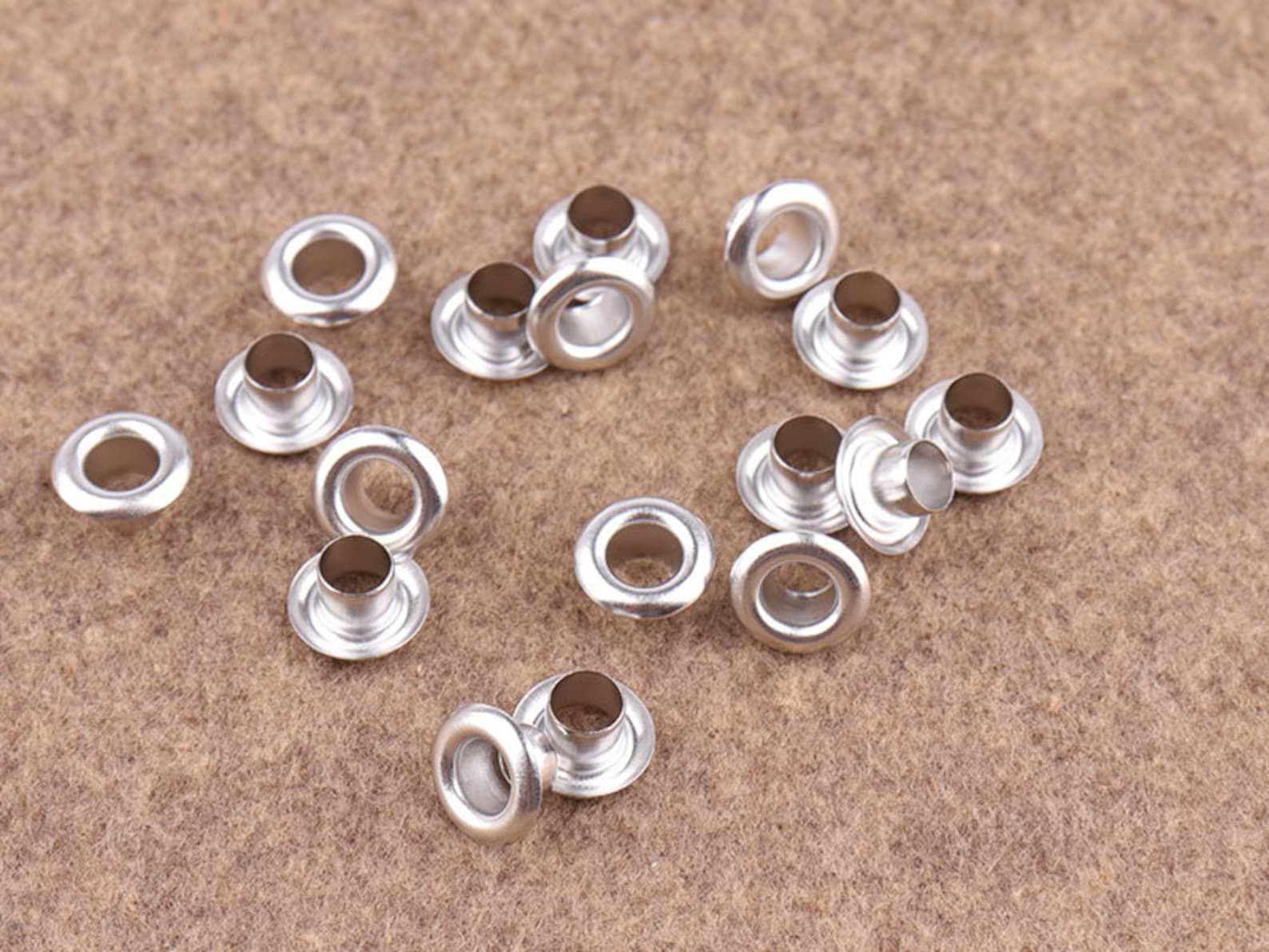Mini Silver Eyelet Grommets 100pcs 7mm/9mm Round Grommet Etsy