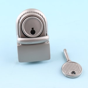 Purse lock 42*27mm Turn Lock  Matte Silver lock Metal Box Lock Latch Lock High Quality Twist Trunk Clutch Lock Leather Hardware