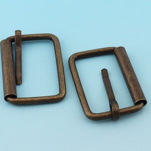 38*22mm Antique Bronze Belt Buckle Adjuster Buckle Tri Bar Buckles Strap Buckle Adjuster Slider Pins buckles Webbing Handware