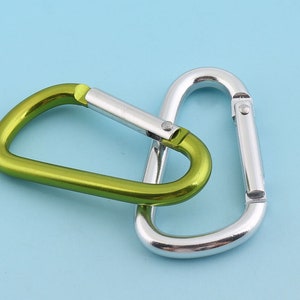 Carabiner Key Fob 48*25 Carabiner Green/Silver Keychain Engraved Keychain Cool Keychain Aluminum Carabiner