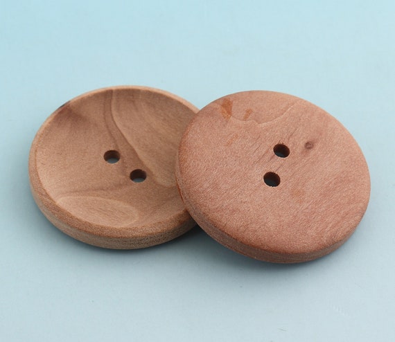 Wooden Buttons 10pcs 35mm Large Button Coat Buttons Two Holes Large Buttons  Sweater Button Sewing Fastener 