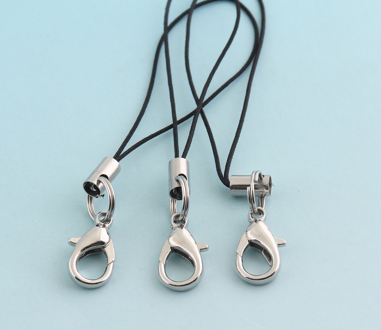 Black Cell Phone Strap 100pcs 78mm Long Cell Phone Accessory Cell Phone