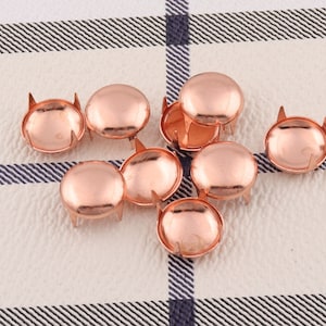 Rose Gold Nailhead Metal Nailheads Studs 100sets*11mm Studs Nailhead Decorative Upholstery Tacks Nails Flat Nailheads Studs