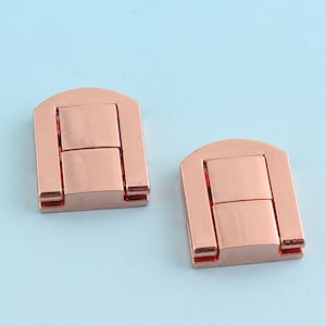 Rose Gold Lock alloy Bag lock 25*20mm Metal Box Lock Latch Lock Twist Purse Turn Lock Clutch Lock Leather Hardware Accessories
