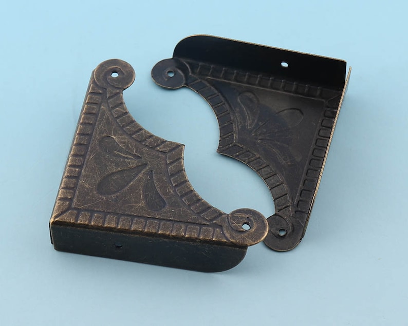 Antique Bronze Corners 4pcs45mm Embossed Corner Decorative Etsy