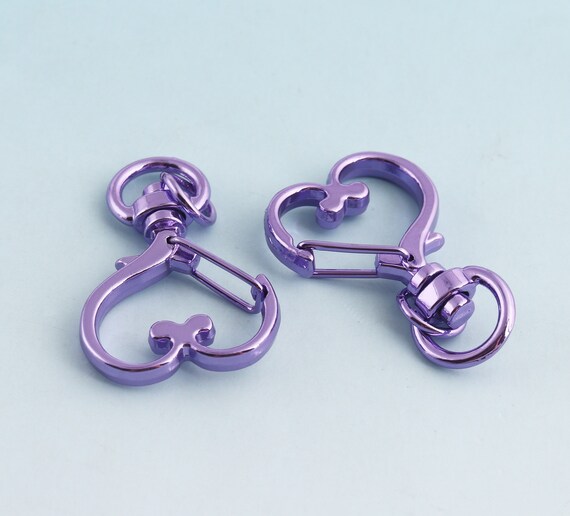 1-10pcs Large Heart Shape Lobster Clasp Key Ring For Keychain,connector