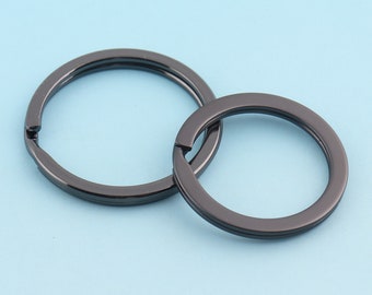 Jump Ring 10pcs 28mm/30mm Gunmetal Key Ring Large Key Fob Ring Metal Split Ring for Key Chain Wholesale Key Ring Findings