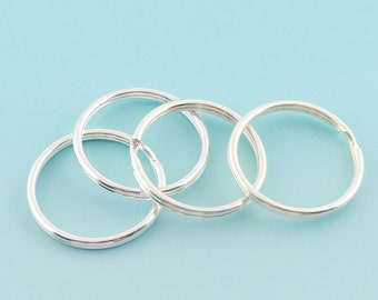 15pcs 30mm Silber Schlüsselanhänger O Ring große Schlüsselanhänger Ring Metall Split Ring für Schlüsselanhänger Großhandel Schlüsselanhänger Erkenntnisse