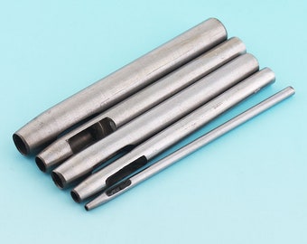 2mm-5.5mm Multi Size Hole Puncher Hole Cutting Punch Hollow Punch Tool Hole Maker for Leather Crafts Leather Tool Hole Punch