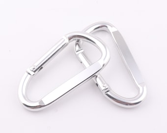 Carabiner de plata llavero carabinero 68mm llavero grande llavero firme carabineros de aluminio