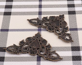 4pcs embossed box latch 65*32mm Vintage hasp box hardware chest suitcase buckle metal lock catch wooden boxes making